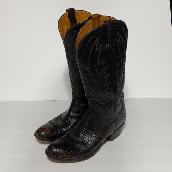 Lucchese Teju Lizard Cowboy Western 